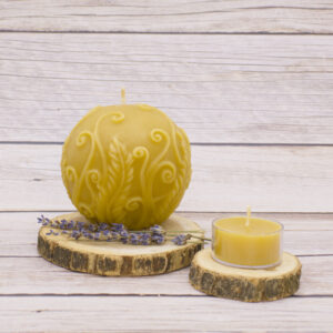 rustic fern ball beeswax candle florida pure and natural
