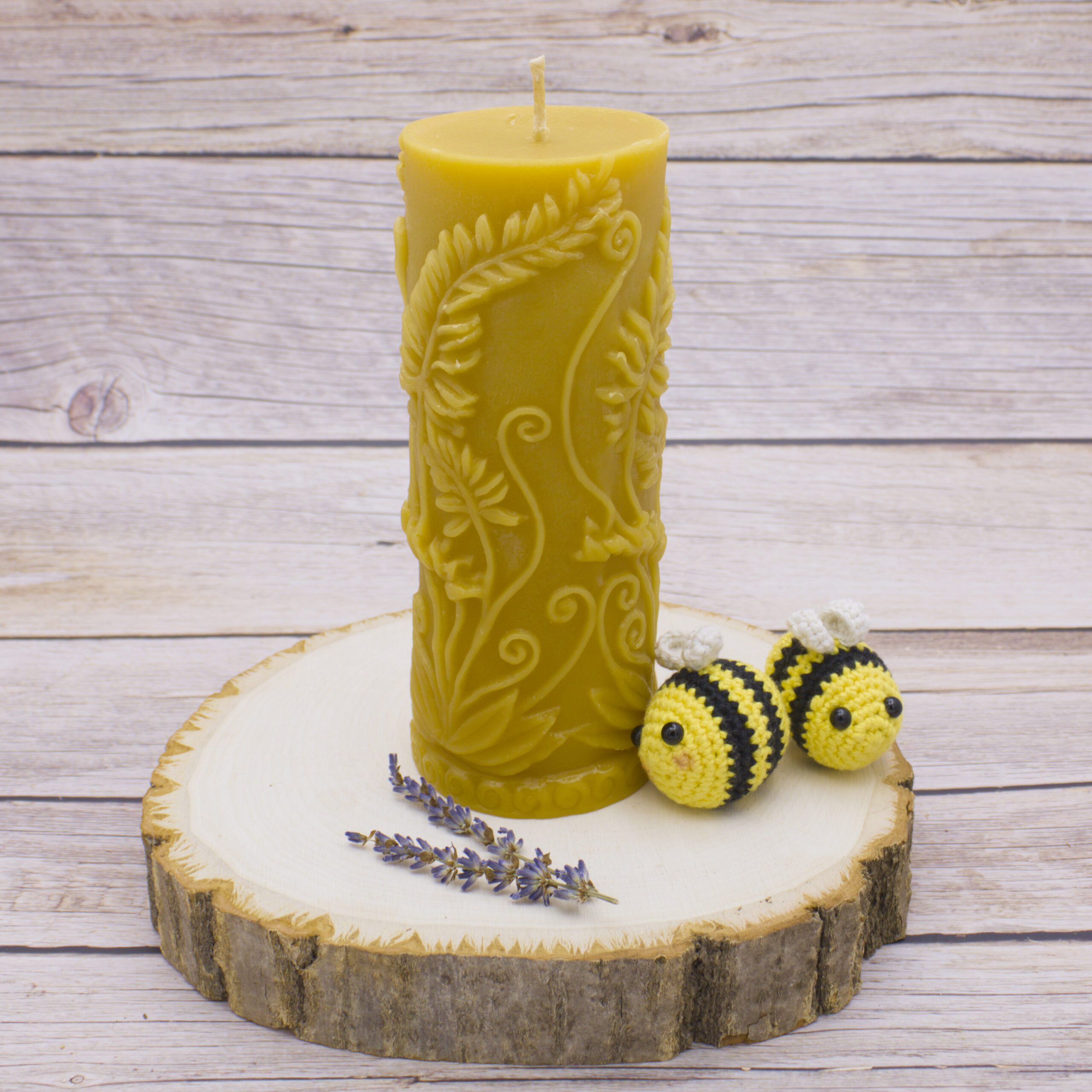 rustic-fern-cylinder-beeswax-candle Abstract Beezzz Rustic Fern Cylinder Beeswax Candle pure & natural