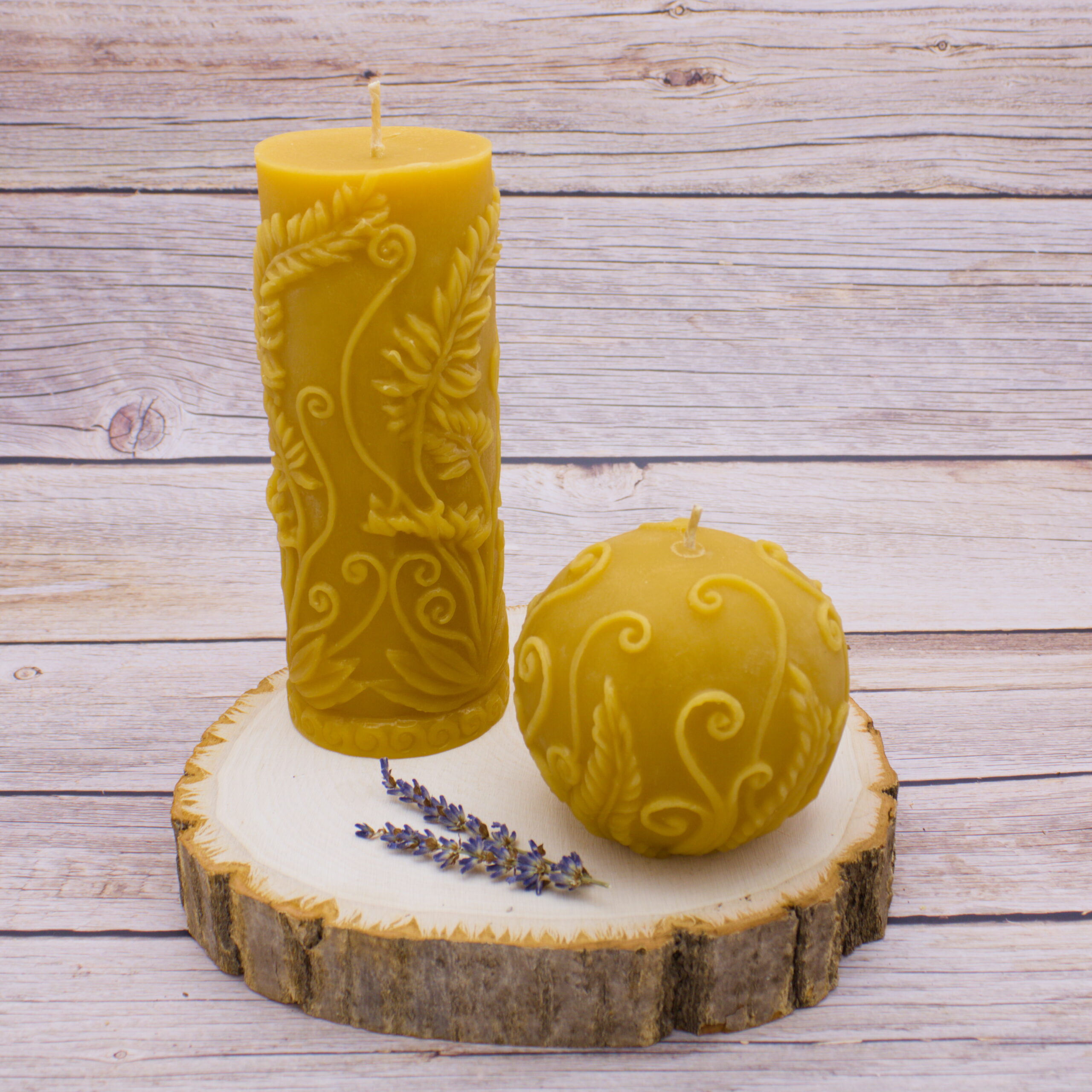 rustic fern ball beeswax candle Abstract Beezzz rustic fern ball beeswax candle