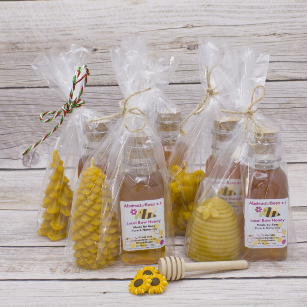 4oz honey beeswax candle
