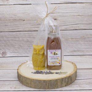 8oz honey & owl beeswax candle Florida