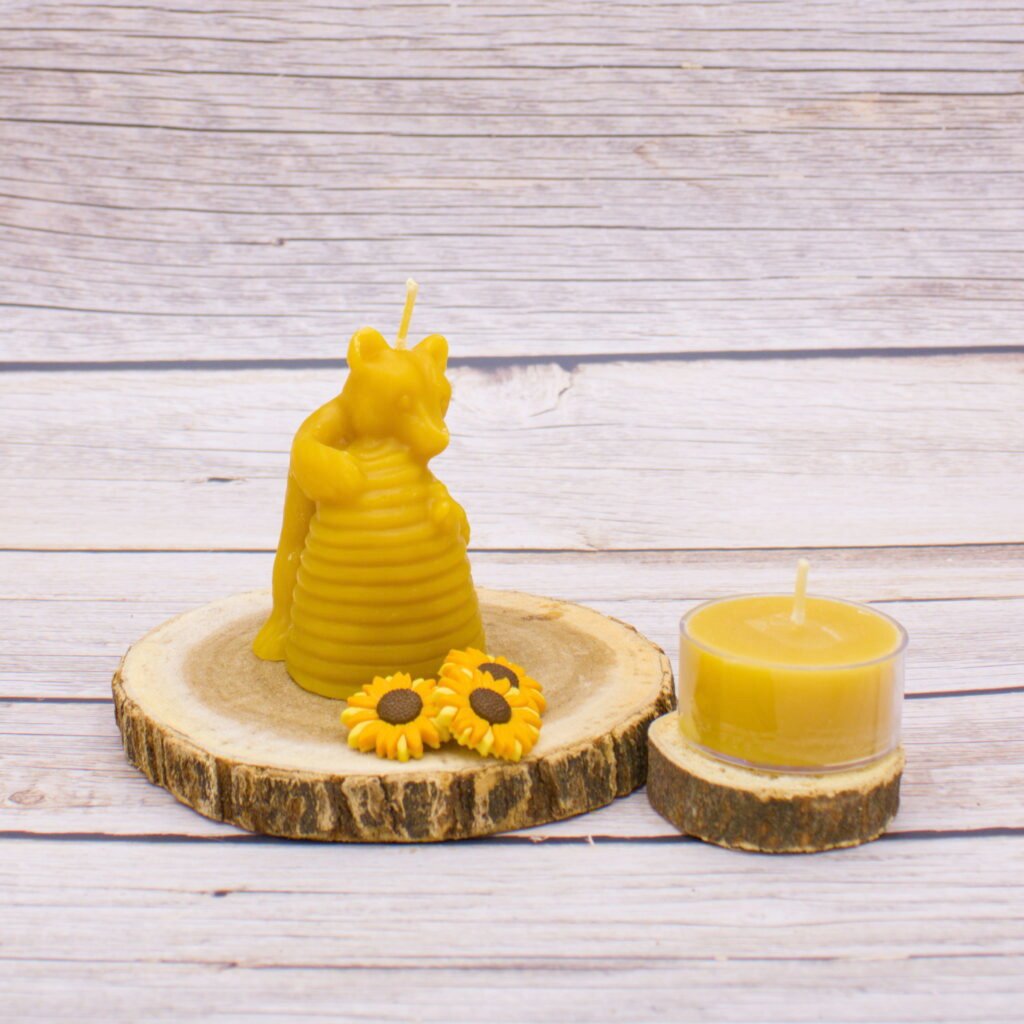 Home bear & hive beeswax candle pure and natural