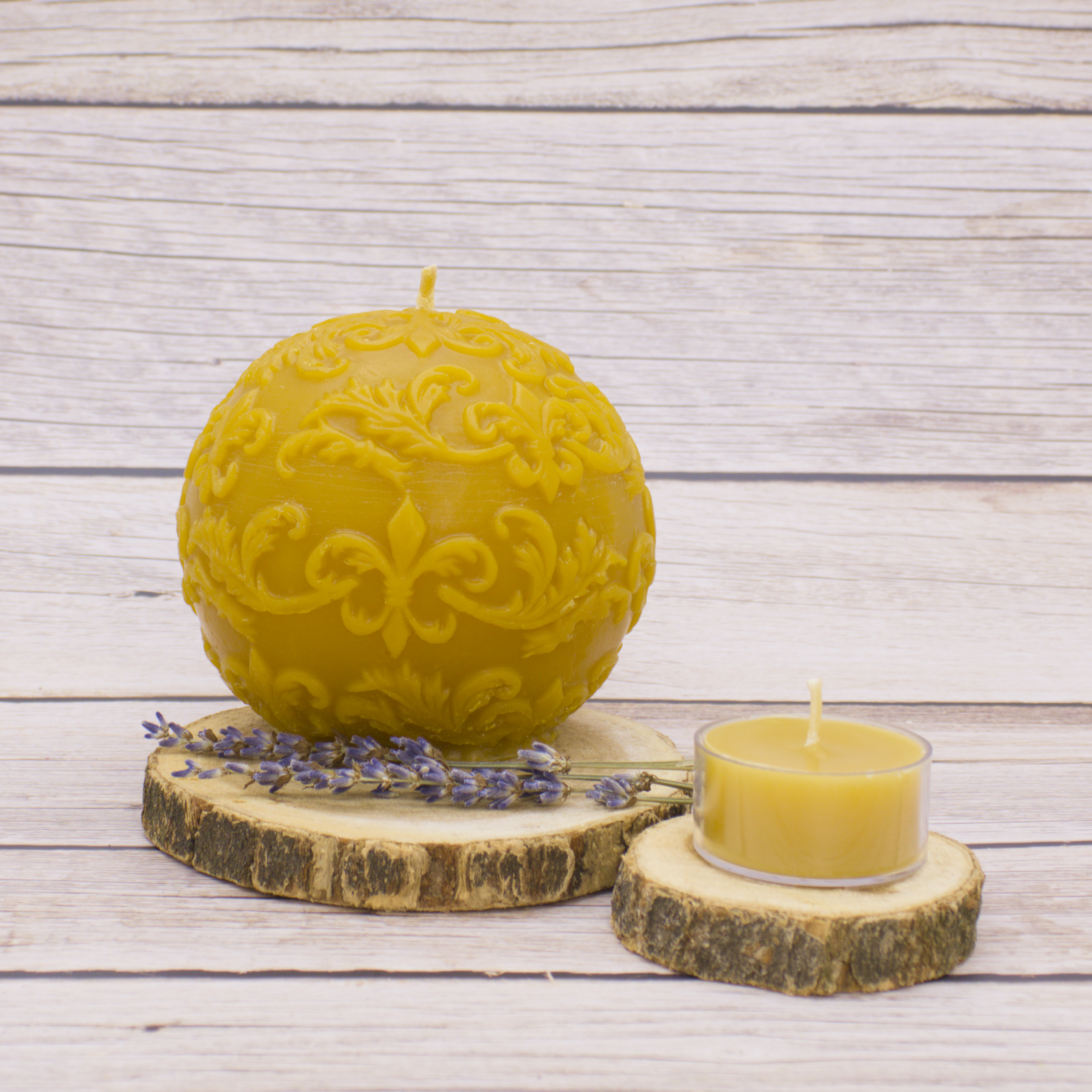 fleur de lis ball beeswax candle Abstract Beezzz fleur de lis ball beeswax candle pure and natural