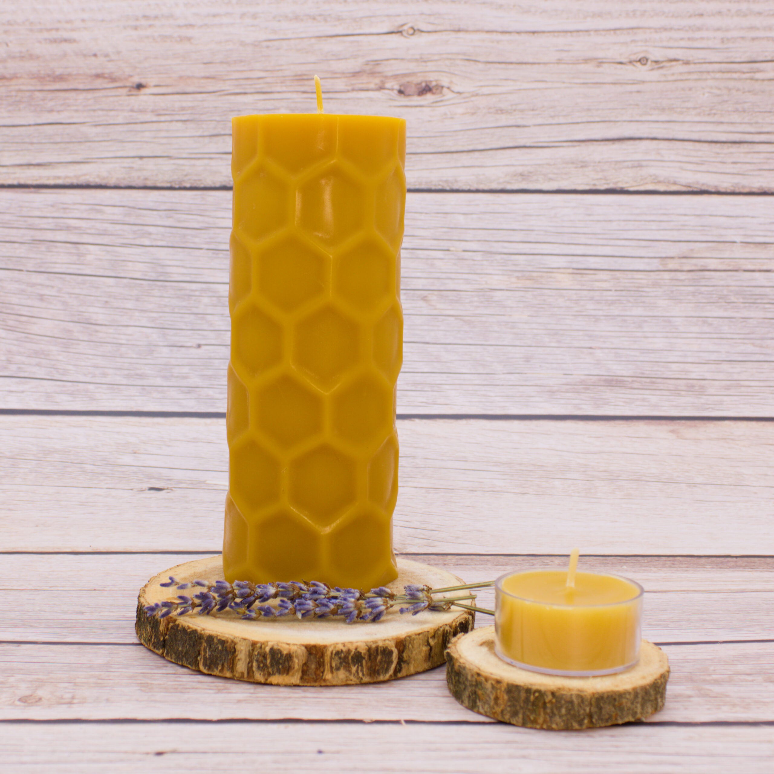 honeycomb pillar beeswax candle Abstract Beezzz honeycomb pillar beeswax candle pure and natural