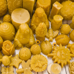 decorative beeswax candles
