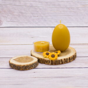 egg beeswax candle pure and natural florida