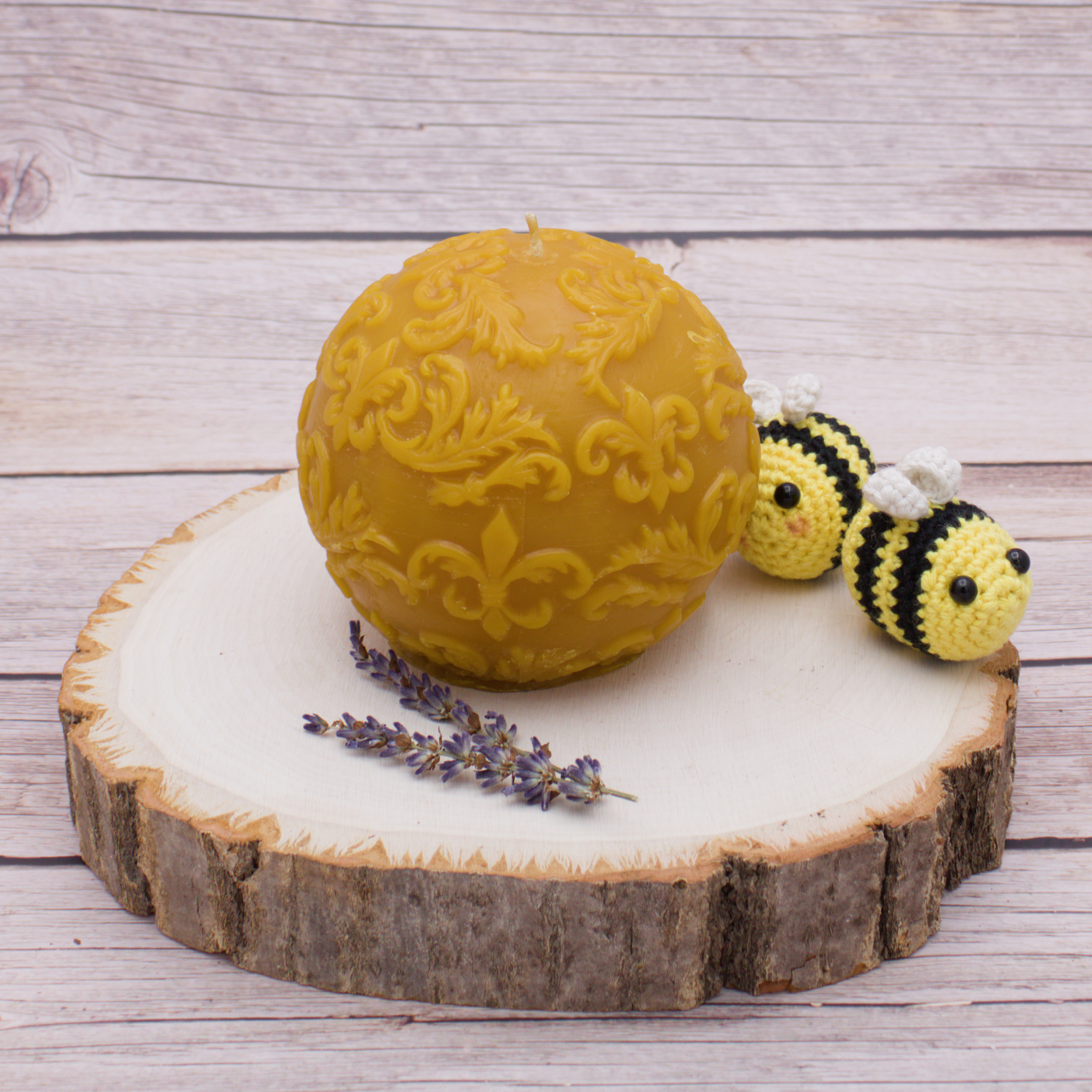fleur de lis ball beeswax candle Abstract Beezzz fleur de lis ball beeswax candle pure and natural