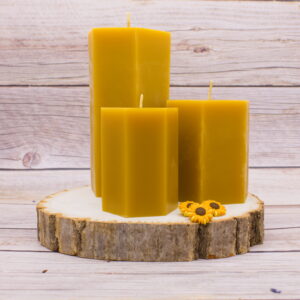 hexagon pillar beeswax candle pure and natural