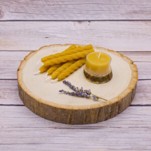 mini curly taper beeswax candles pure and natural