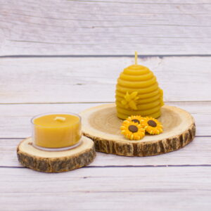 mini skep beeswax candle florida pure and natural