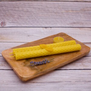 taper rolled beeswax candle pure and natural