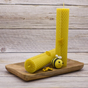 slim column rolled beeswax candle set of 2 (1 pair) florida Beeswax