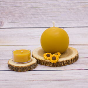 sphere beeswax candle florida pure and natural