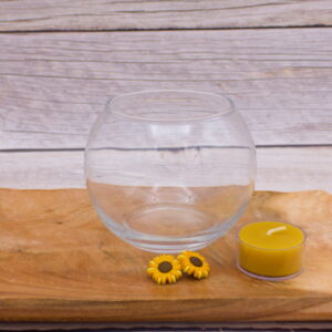bubble tealight holder clear glass florida pure and natural
