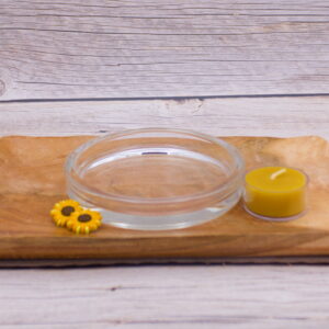 glass pillar candle plate clear
